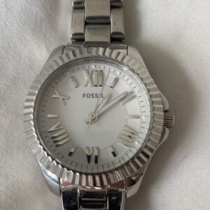 Fossil Stainless Steel Cecile Roman Numeral Watch - LIKE NEW, NEVER USED!